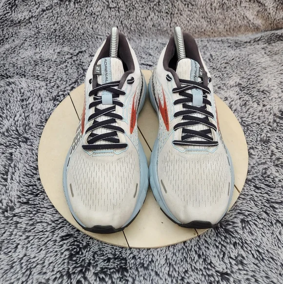 Brooks Adrenaline GTS 21 Running Shoes, White/Blue, Women's Size 8 - Picture 3 of 9
